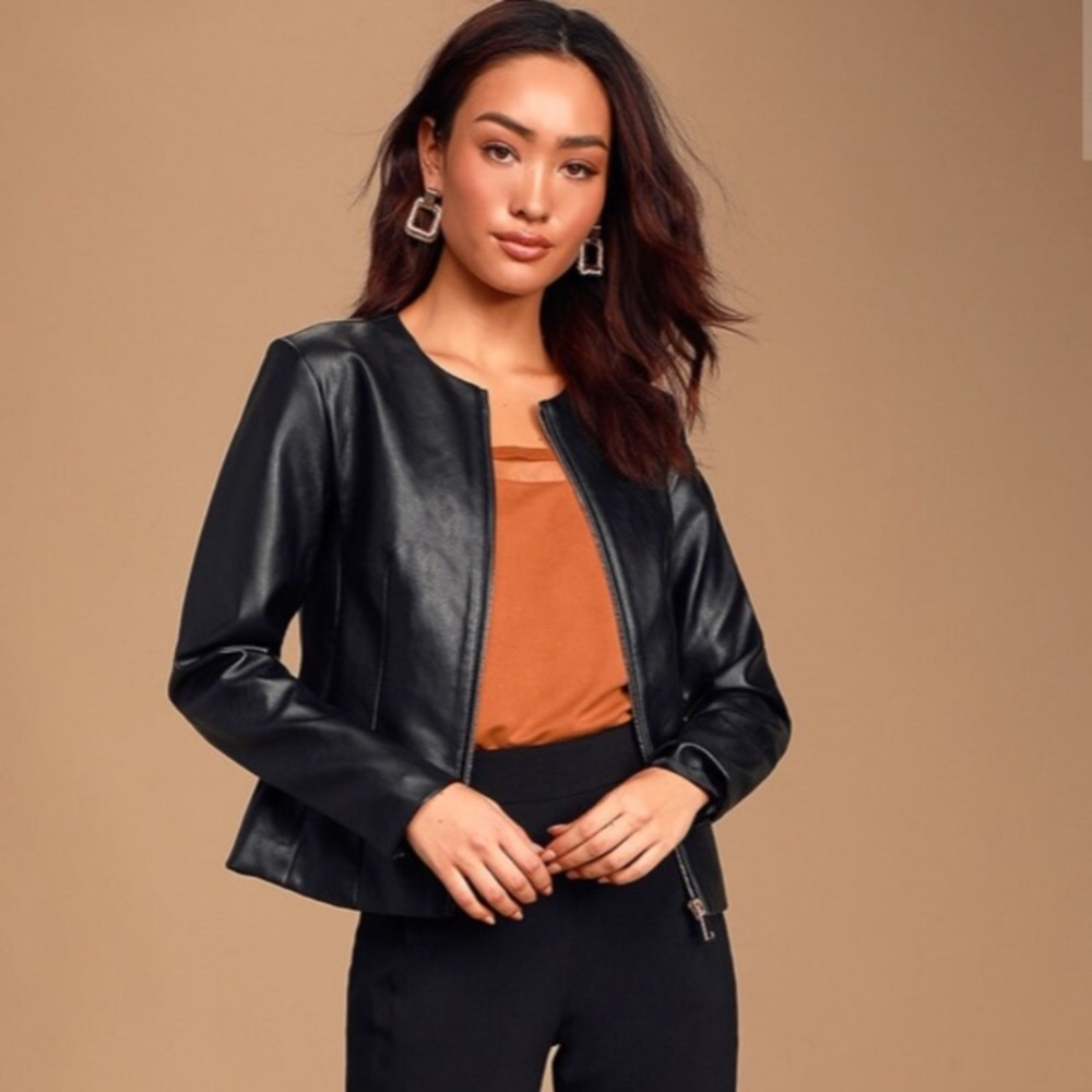 Lulus faux leather jacket